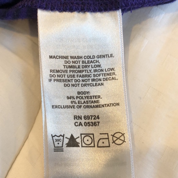 Columbia cozy hooded lightweight long sleeve top. Purple and black stripes. - Picture 6 of 6